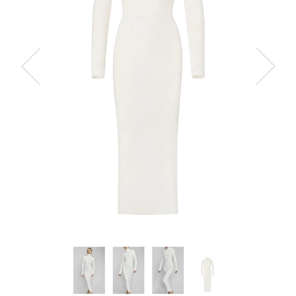 Eterne: LONG SLEEVE TURTLENECK DRESS MAXI CREAM - Picture 5 of 11